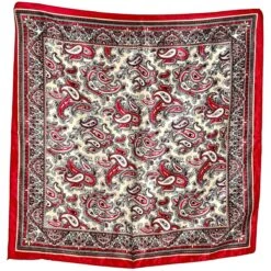 Bandana Carré Effet Satiné Habillé De Motifs Paisley -Accessoires De Mode pdtimg 5009870hd