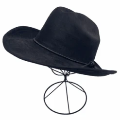 Chapeau De Cowboy à Fine Bande Tressée Autour De La Base -Accessoires De Mode pdtimg 5010440b