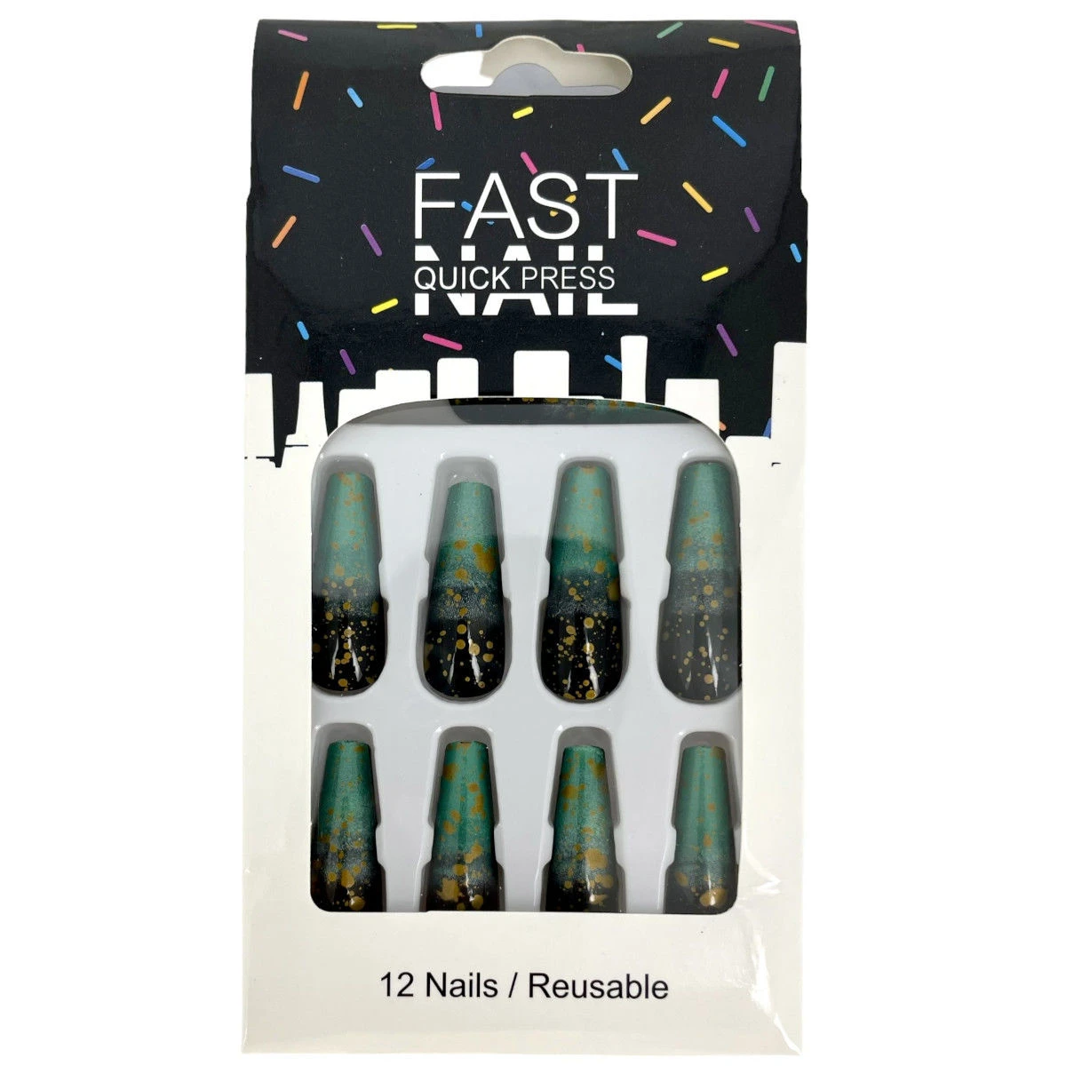 Faux Ongles En Fond Dégradé Et Tache De Peinture 5 Faux Ongles En Fond Dégradé Et Tache De Peinture – Image 3