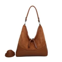 Sac Cabas Bimatière Conçu En Faux Suède Et Simili Cuir -Accessoires De Mode pdtimg 5010892hd