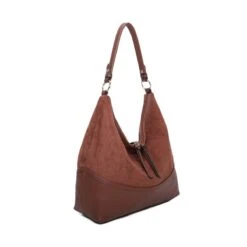 Sac Cabas Bimatière Conçu En Faux Suède Et Simili Cuir -Accessoires De Mode pdtimg 5010897hd