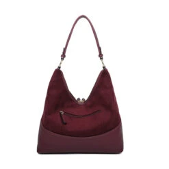 Sac Cabas Bimatière Conçu En Faux Suède Et Simili Cuir -Accessoires De Mode pdtimg 5010902hd