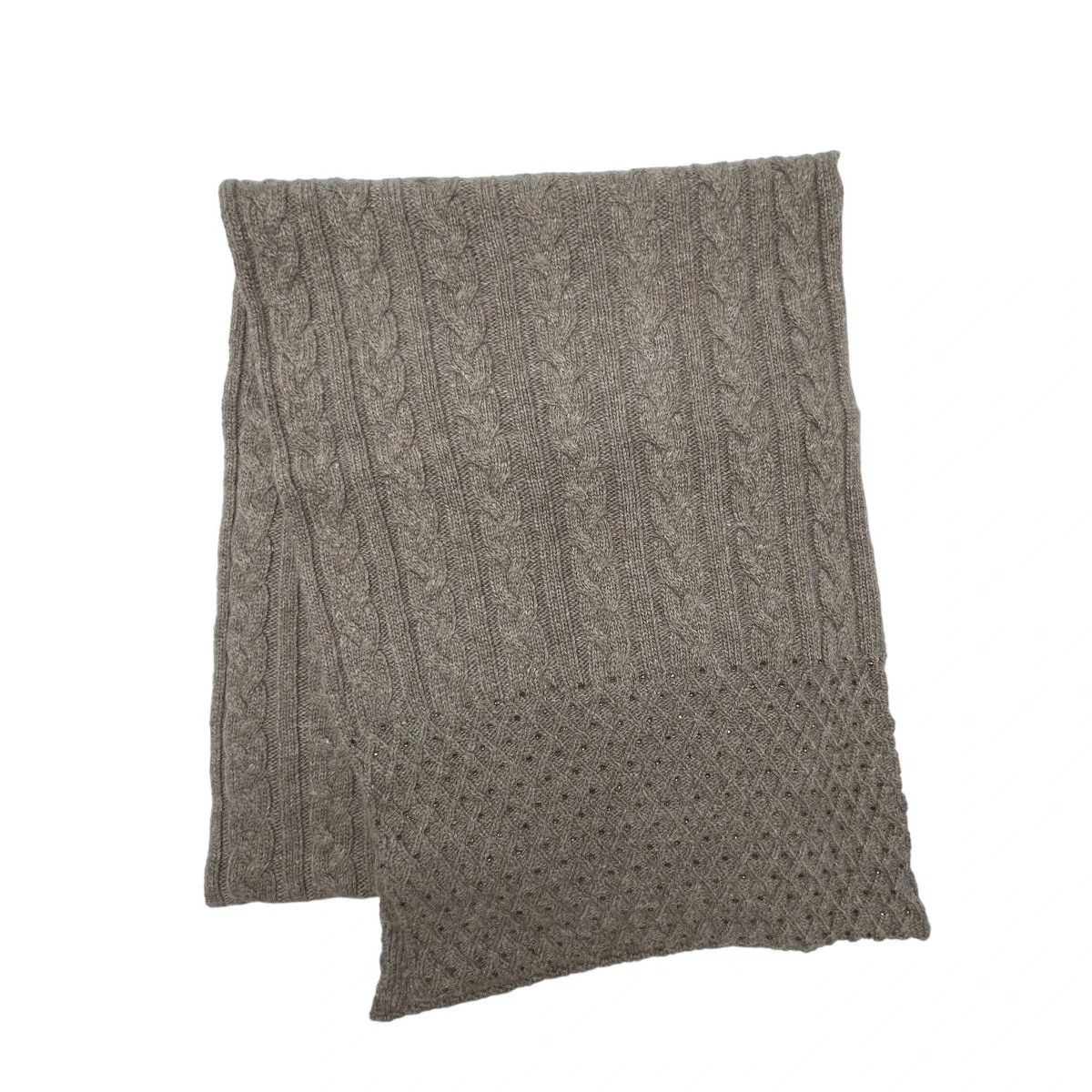 Écharpe Rectangulaire En Maille Torsadée Avec Strass 6 Écharpe Rectangulaire En Maille Torsadée Avec Strass – Image 4