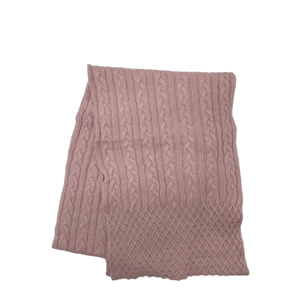 Écharpe Rectangulaire En Maille Torsadée Avec Strass 8 Écharpe Rectangulaire En Maille Torsadée Avec Strass – Image 6