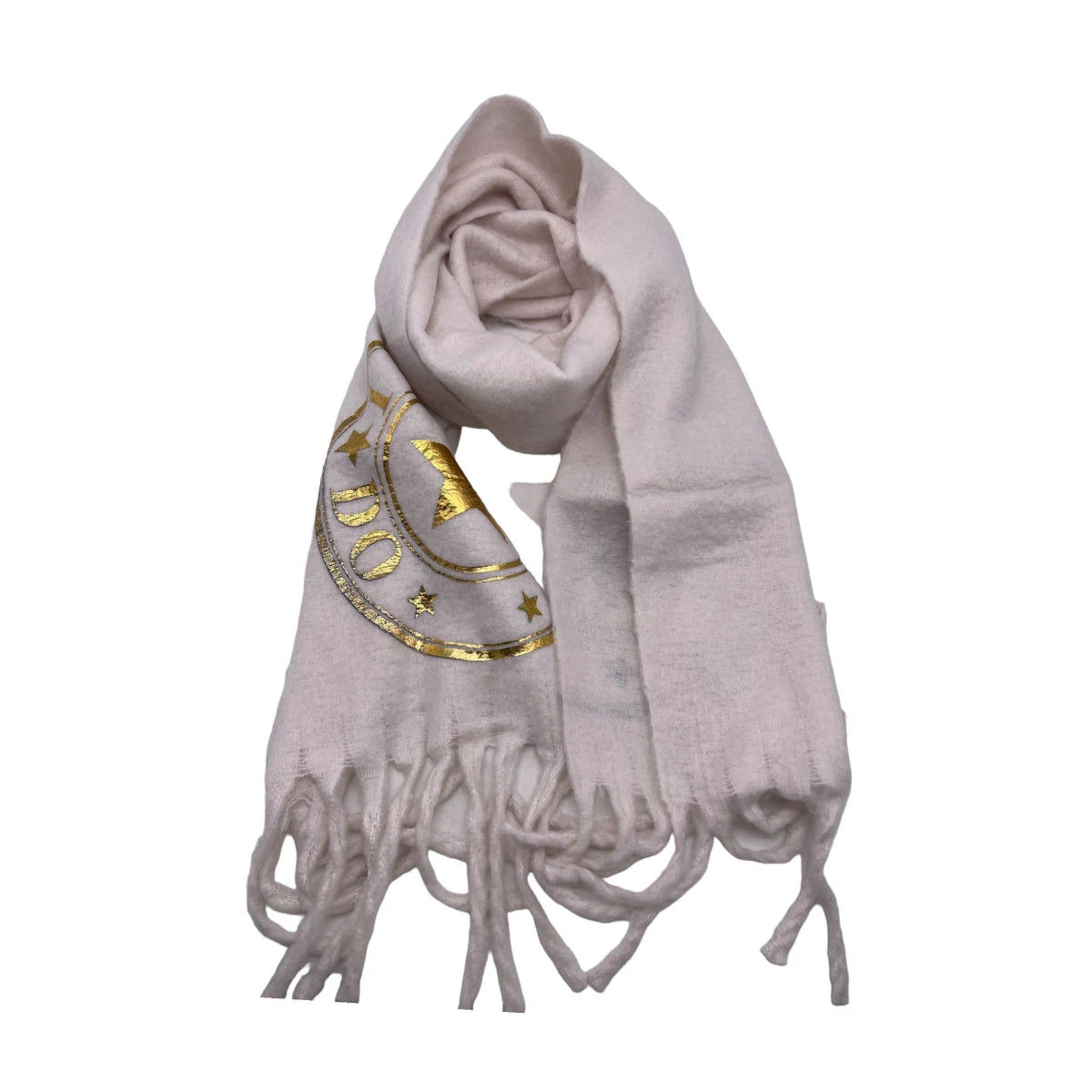 Écharpe Frangée En Maille Douce à Symbole Fantaisie 8 Écharpe Frangée En Maille Douce à Symbole Fantaisie – Image 6