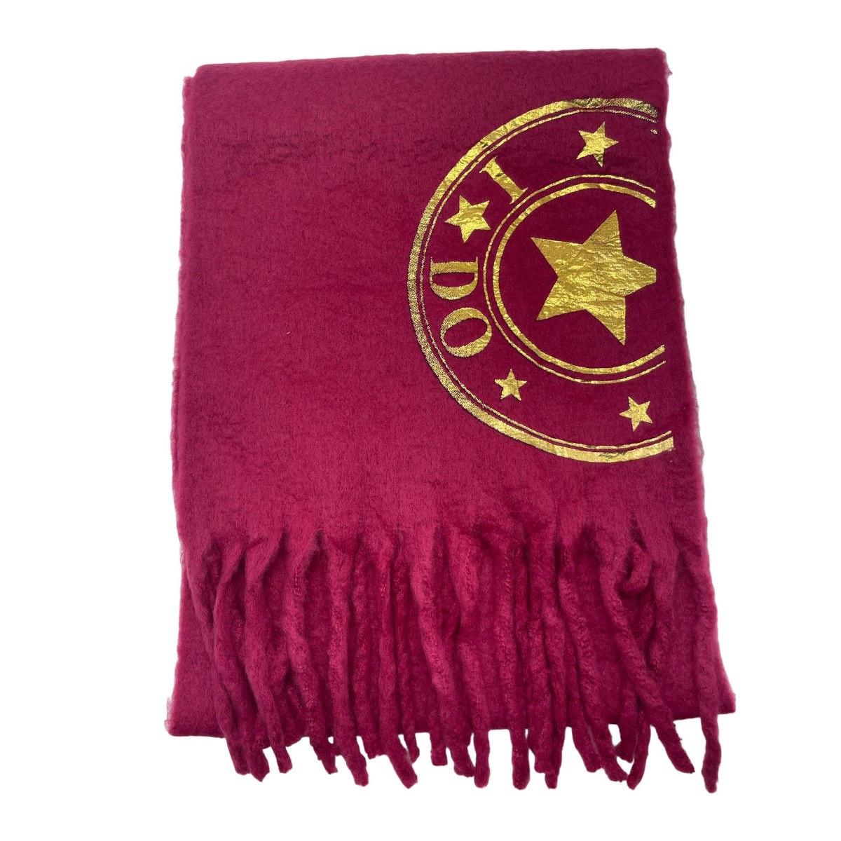 Écharpe Frangée En Maille Douce à Symbole Fantaisie 10 Écharpe Frangée En Maille Douce à Symbole Fantaisie – Image 8