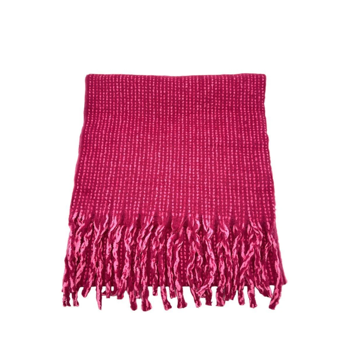 Écharpe Longue à Franges Tricotée En Maille Brillante 10 Écharpe Longue à Franges Tricotée En Maille Brillante – Image 8