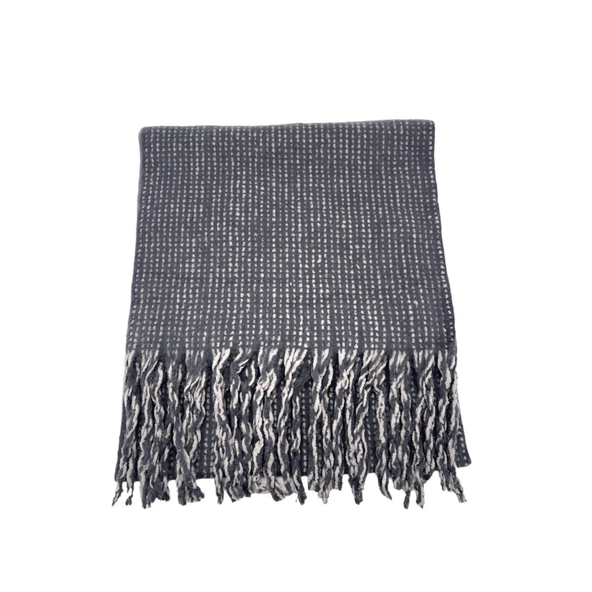 Écharpe Longue à Franges Tricotée En Maille Brillante 12 Écharpe Longue à Franges Tricotée En Maille Brillante – Image 10