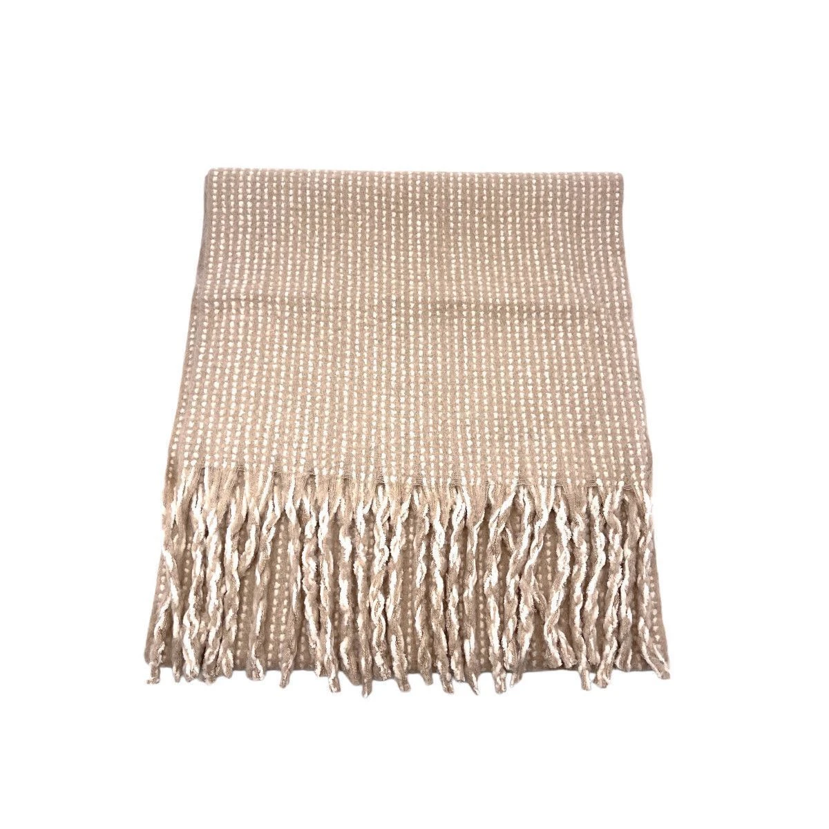 Écharpe Longue à Franges Tricotée En Maille Brillante 20 Écharpe Longue à Franges Tricotée En Maille Brillante – Image 18