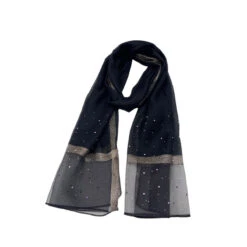 Écharpe Scintillante Aspect Soie à Détails Cristaux -Accessoires De Mode pdtimg 5013567hd