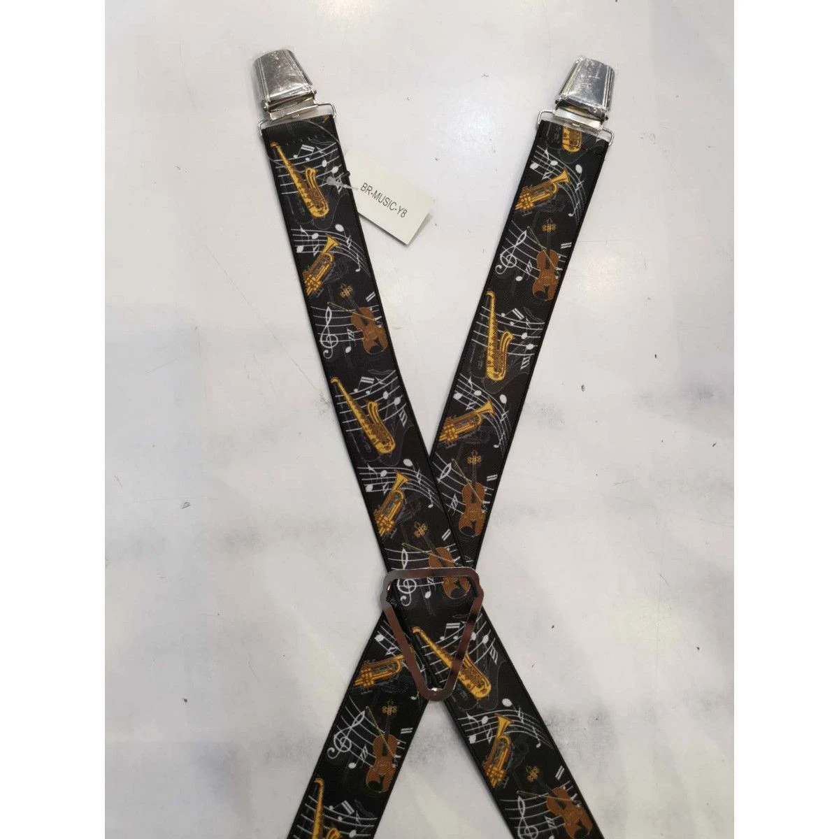 Bretelles élastiques En Forme X Avec Un Imprimé Musicale 9 Bretelles élastiques En Forme X Avec Un Imprimé Musicale – Image 7