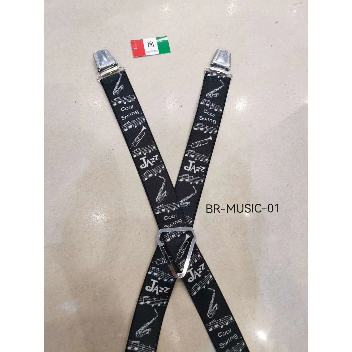 Bretelles élastiques En Forme X Avec Un Imprimé Musicale 5 Bretelles élastiques En Forme X Avec Un Imprimé Musicale – Image 3