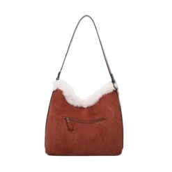 Sac Cabas En Simili Daim Avec Bordure Fausse Fourrure -Accessoires De Mode pdtimg 5020300hd