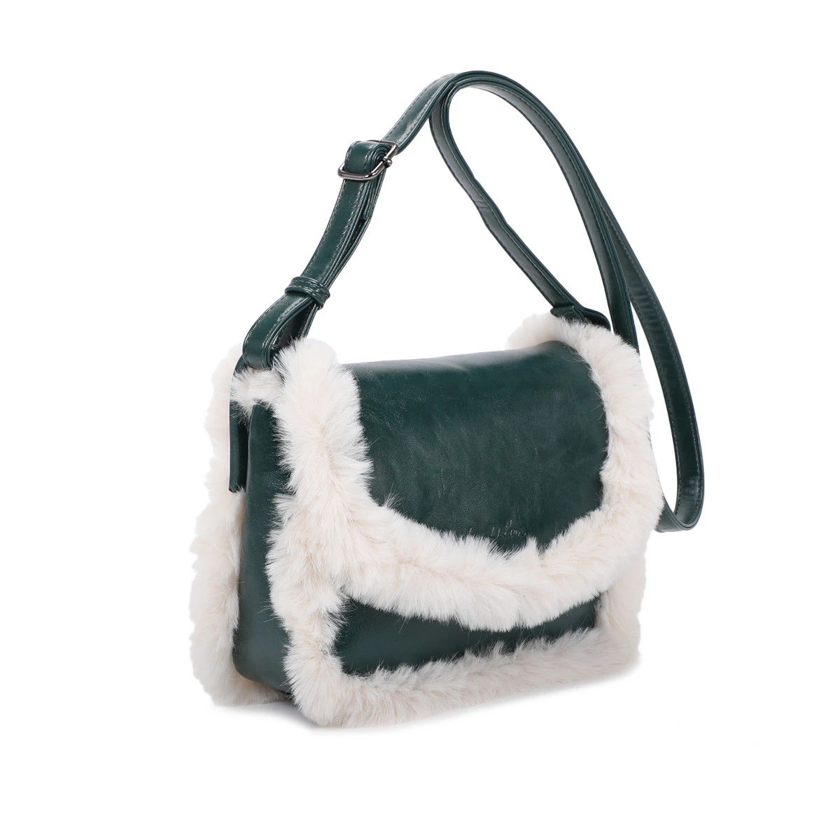 Sac Bandoulière à Rabat Avec Bordure En Fausse Fourrure 18 Sac Bandoulière à Rabat Avec Bordure En Fausse Fourrure – Image 16