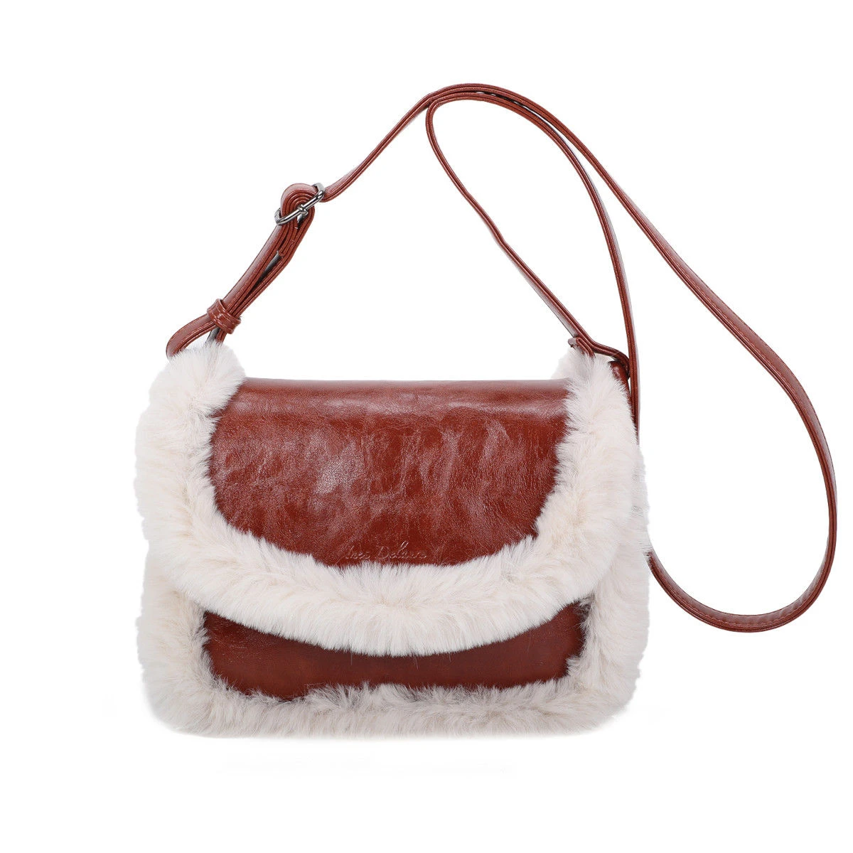 Sac Bandoulière à Rabat Avec Bordure En Fausse Fourrure 5 Sac Bandoulière à Rabat Avec Bordure En Fausse Fourrure – Image 3