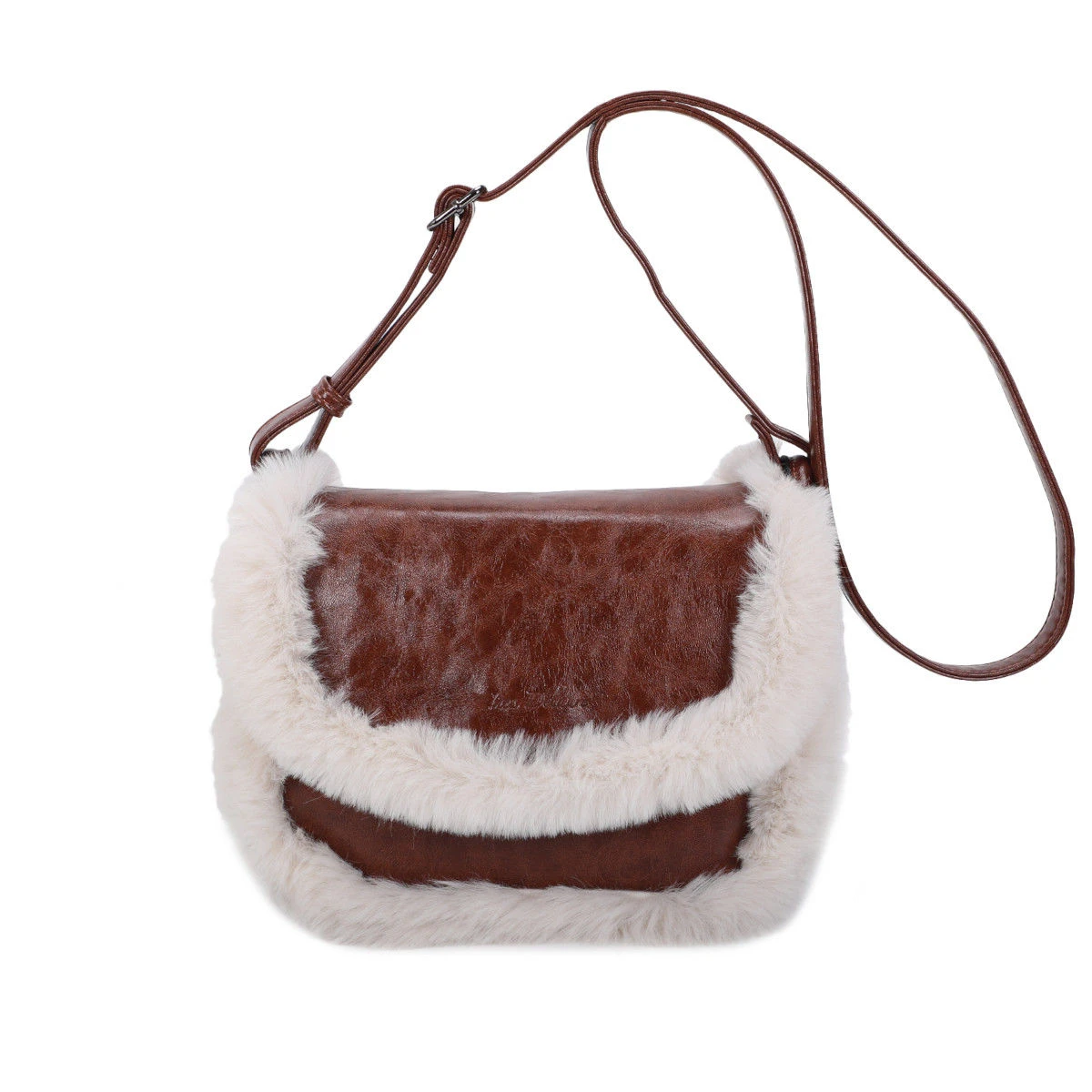 Sac Bandoulière à Rabat Avec Bordure En Fausse Fourrure 9 Sac Bandoulière à Rabat Avec Bordure En Fausse Fourrure – Image 7