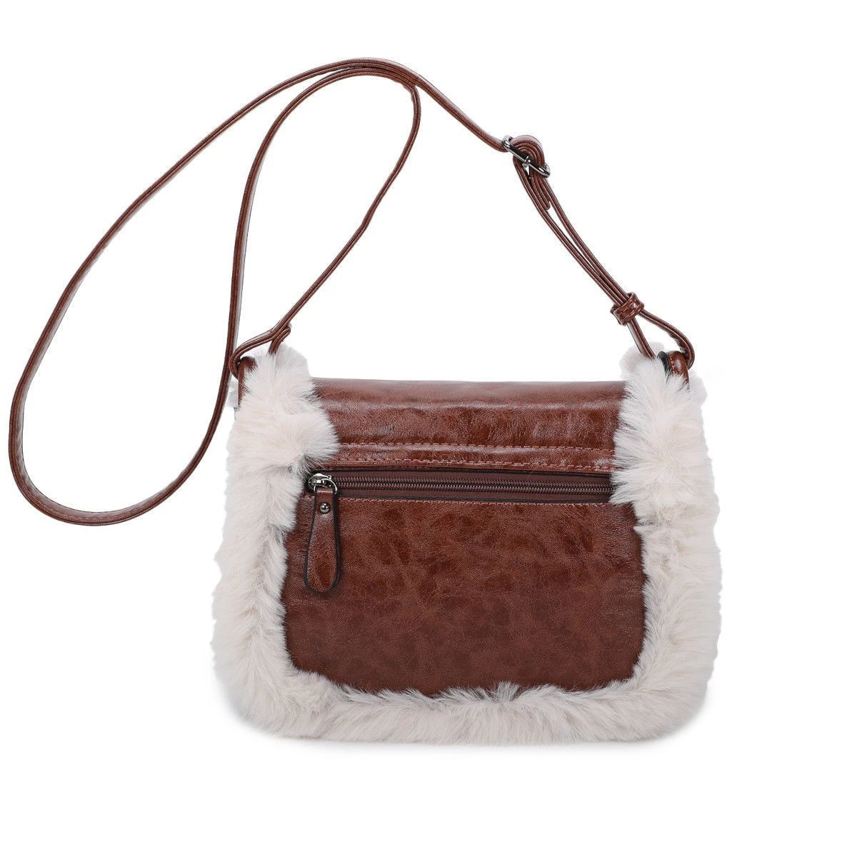 Sac Bandoulière à Rabat Avec Bordure En Fausse Fourrure 11 Sac Bandoulière à Rabat Avec Bordure En Fausse Fourrure – Image 9