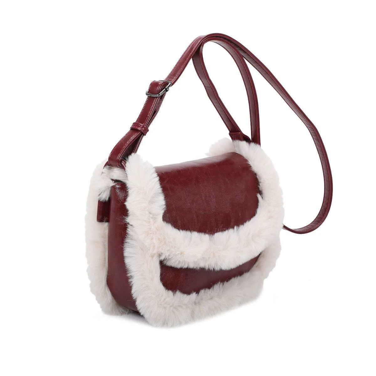 Sac Bandoulière à Rabat Avec Bordure En Fausse Fourrure 14 Sac Bandoulière à Rabat Avec Bordure En Fausse Fourrure – Image 12