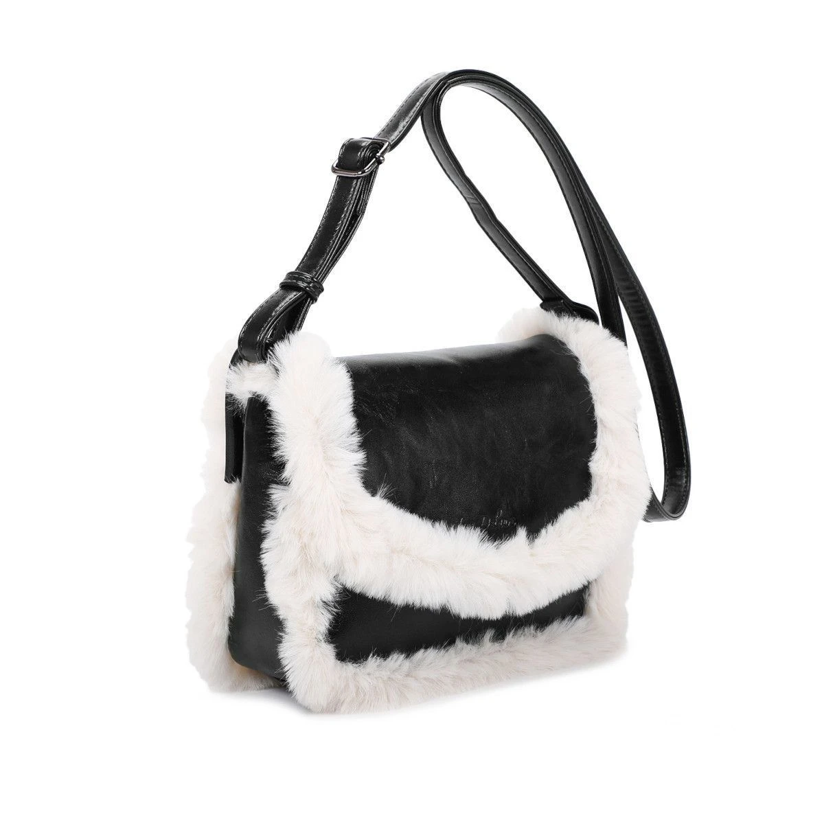 Sac Bandoulière à Rabat Avec Bordure En Fausse Fourrure 16 Sac Bandoulière à Rabat Avec Bordure En Fausse Fourrure – Image 14