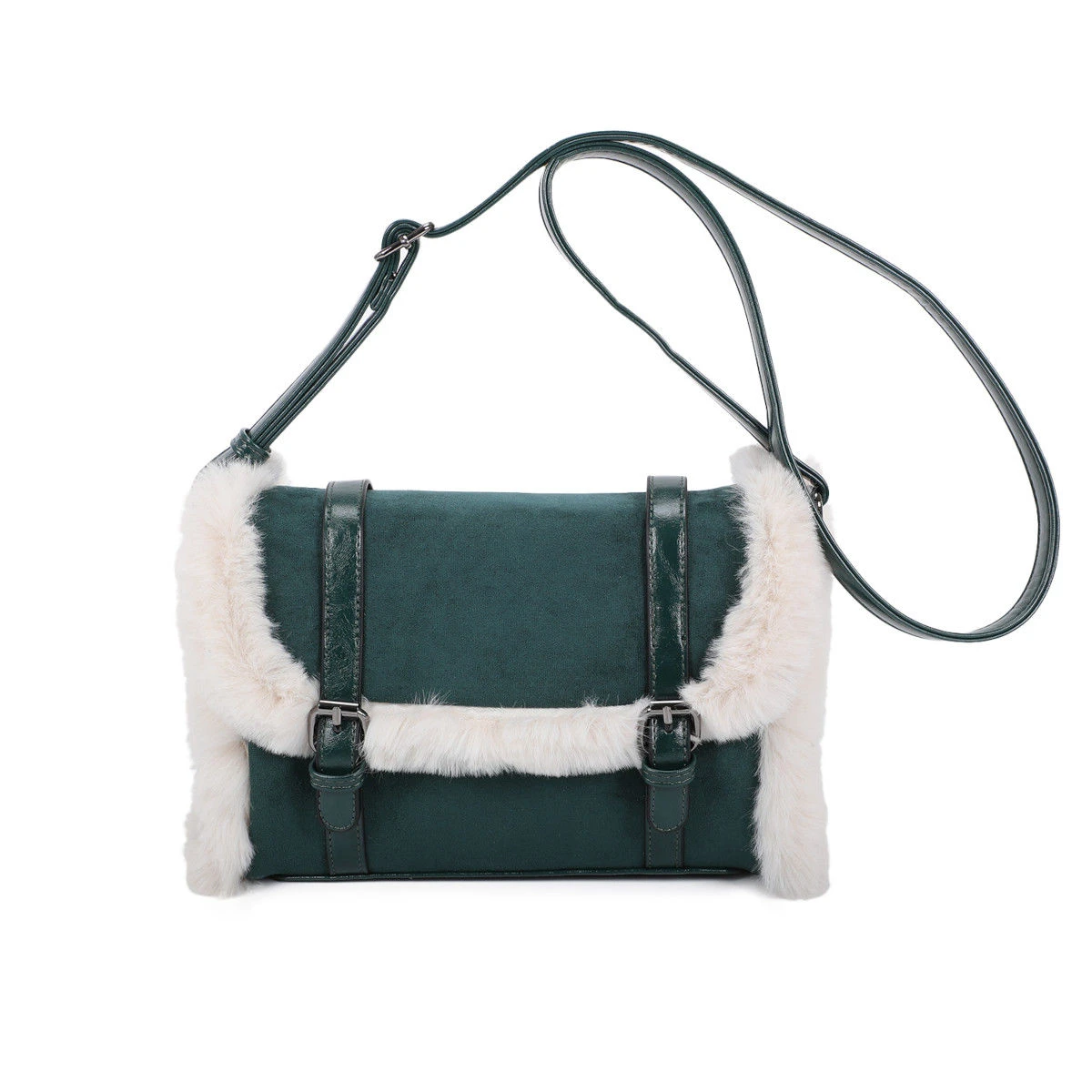 Sac Bandoulière En Suédine Avec Bordure Fausse Fourrure 15 Sac Bandoulière En Suédine Avec Bordure Fausse Fourrure – Image 13