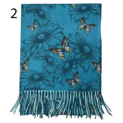 Écharpe à Imprimé Abstrait Avec Extrémités à Franges -Accessoires De Mode pdtimg 5022022hd