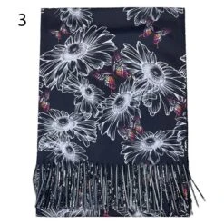 Écharpe à Imprimé Abstrait Avec Extrémités à Franges -Accessoires De Mode pdtimg 5022024hd