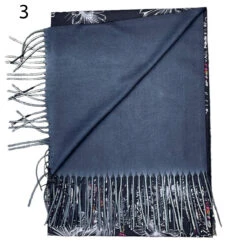 Écharpe à Imprimé Abstrait Avec Extrémités à Franges -Accessoires De Mode pdtimg 5022025hd