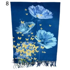 Écharpe à Imprimé Abstrait Avec Extrémités à Franges -Accessoires De Mode pdtimg 5022035hd