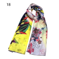 Longue écharpe Effet Satiné Dotée De Motifs Imprimés -Accessoires De Mode pdtimg 5022138hd