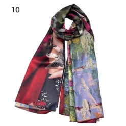 Longue écharpe Effet Satiné Dotée De Motifs Imprimés -Accessoires De Mode pdtimg 5022140hd