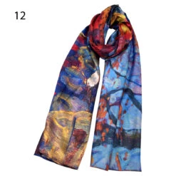 Longue écharpe Effet Satiné Dotée De Motifs Imprimés -Accessoires De Mode pdtimg 5022144hd