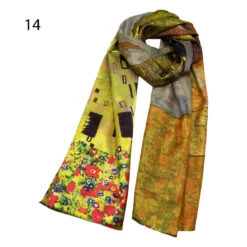 Longue écharpe Effet Satiné Dotée De Motifs Imprimés -Accessoires De Mode pdtimg 5022148hd