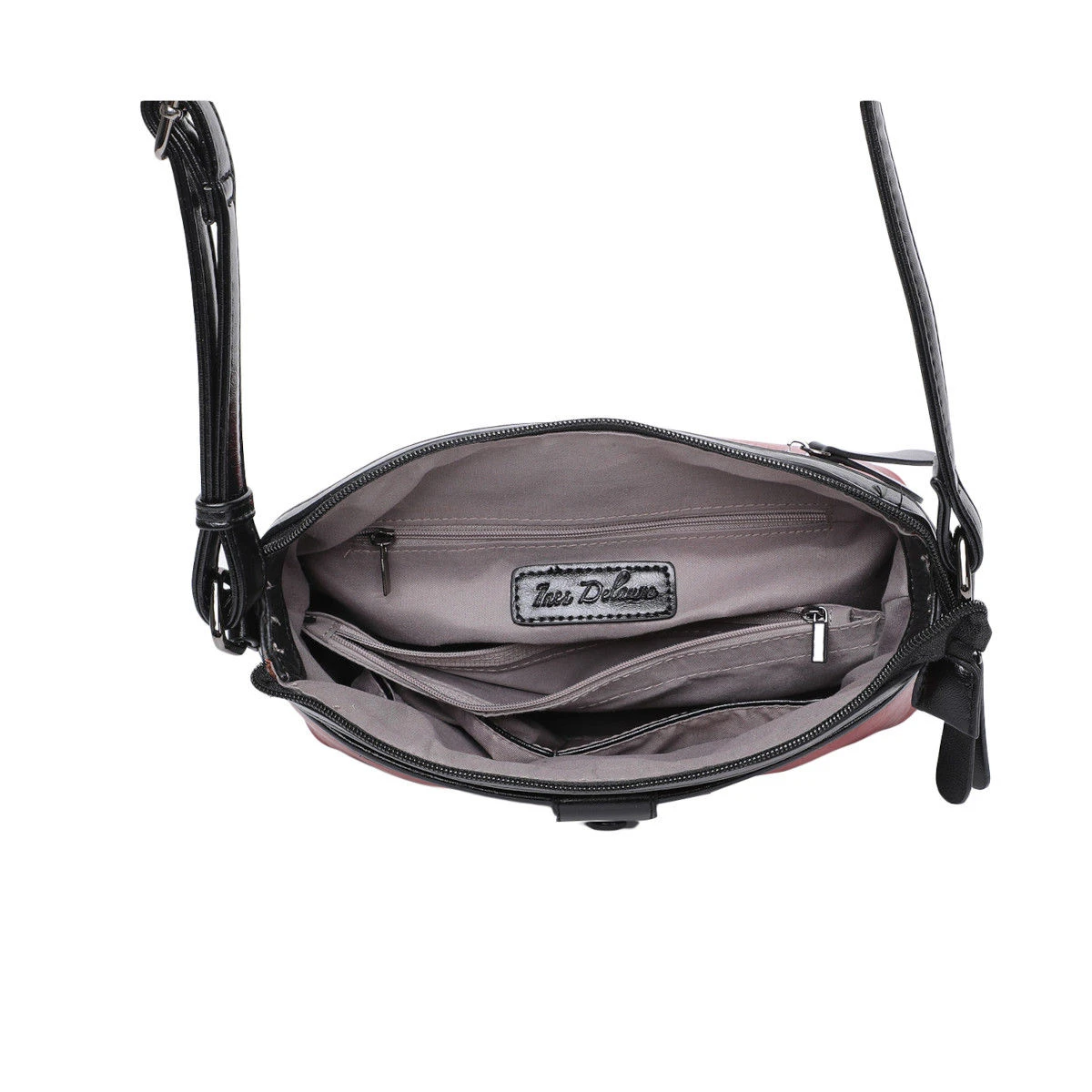 Sac Besace Zippé En Similicuir Porté En Bandoulière 7 Sac Besace Zippé En Similicuir Porté En Bandoulière – Image 5