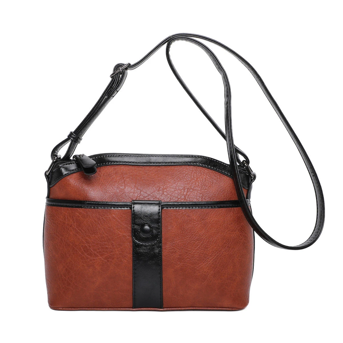 Sac Besace Zippé En Similicuir Porté En Bandoulière 8 Sac Besace Zippé En Similicuir Porté En Bandoulière – Image 6