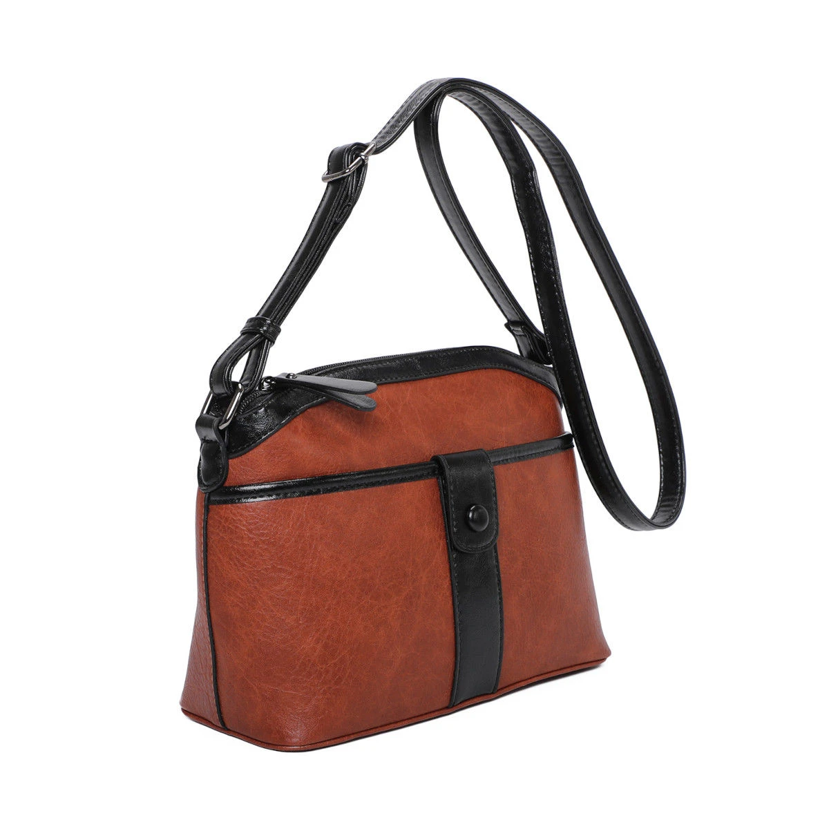 Sac Besace Zippé En Similicuir Porté En Bandoulière 9 Sac Besace Zippé En Similicuir Porté En Bandoulière – Image 7