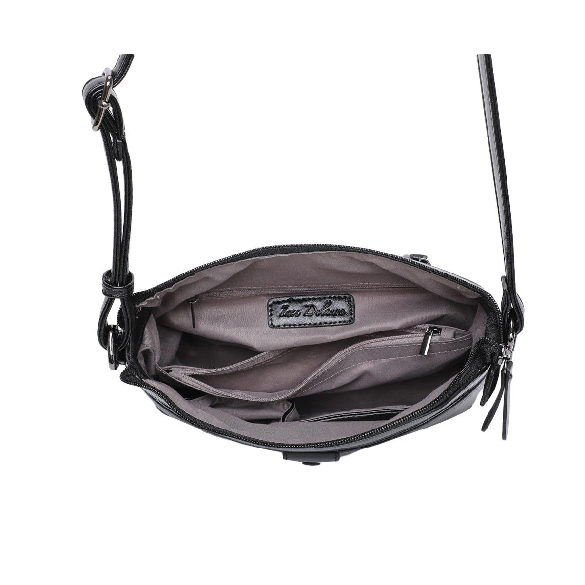 Sac Besace Zippé En Similicuir Porté En Bandoulière 13 Sac Besace Zippé En Similicuir Porté En Bandoulière – Image 11