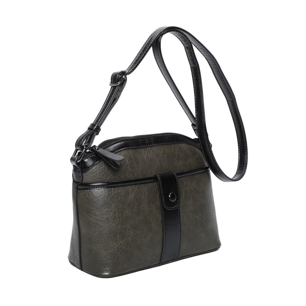 Sac Besace Zippé En Similicuir Porté En Bandoulière 15 Sac Besace Zippé En Similicuir Porté En Bandoulière – Image 13