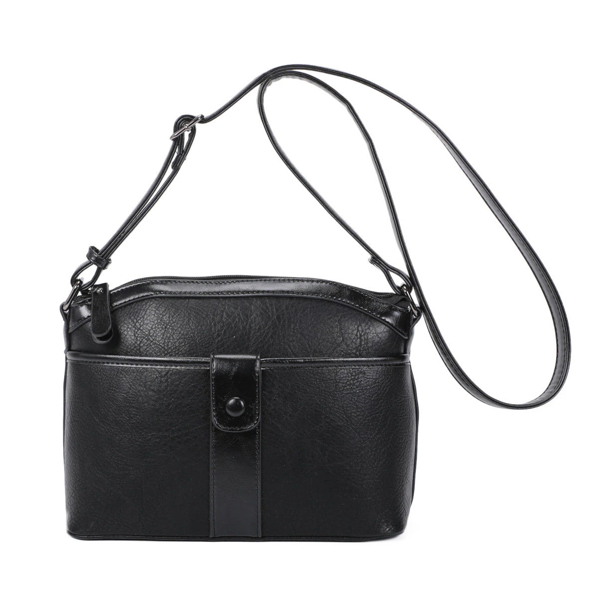 Sac Besace Zippé En Similicuir Porté En Bandoulière 16 Sac Besace Zippé En Similicuir Porté En Bandoulière – Image 14