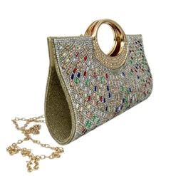 Sac Pochette De Soirée Avec Strass En Cristal étincelant -Accessoires De Mode pdtimg 5023669hd