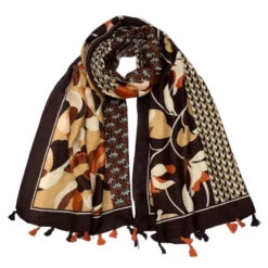 Écharpe Avec Pompons Aux Motifs Fleurs Coloris MIX -Accessoires De Mode pdtimg 5023918hd