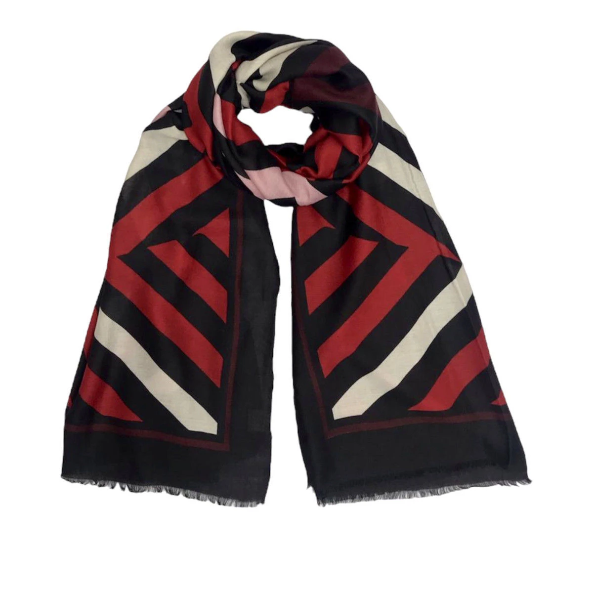 Écharpe De Motif Rayé En Color Block Coloris MIX 7 Écharpe De Motif Rayé En Color Block Coloris MIX – Image 5