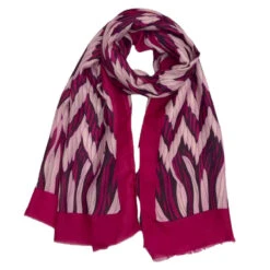 Écharpe Longue à Imprimé Façon Zigzag De Couleur Mixte -Accessoires De Mode pdtimg 5024073hd