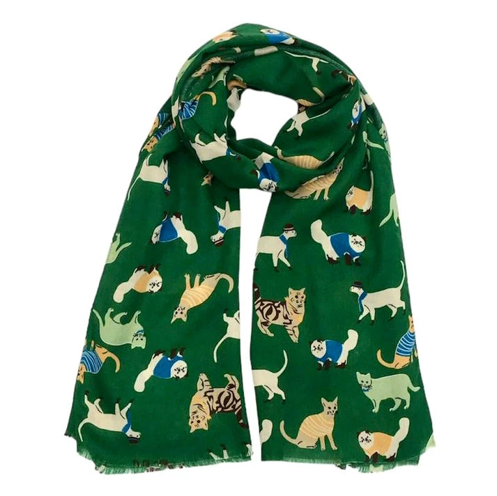 Ravissante écharpe Unie De Motif Chat Coloris MIX 9 Ravissante écharpe Unie De Motif Chat Coloris MIX – Image 7