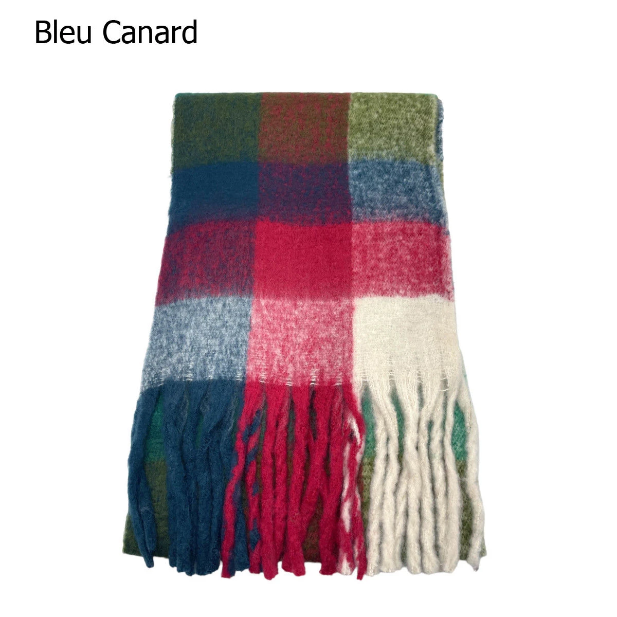Écharpe épaisse à Carreaux Avec Franges - 15 Couleurs 20 Écharpe épaisse à Carreaux Avec Franges - 15 Couleurs – Image 18