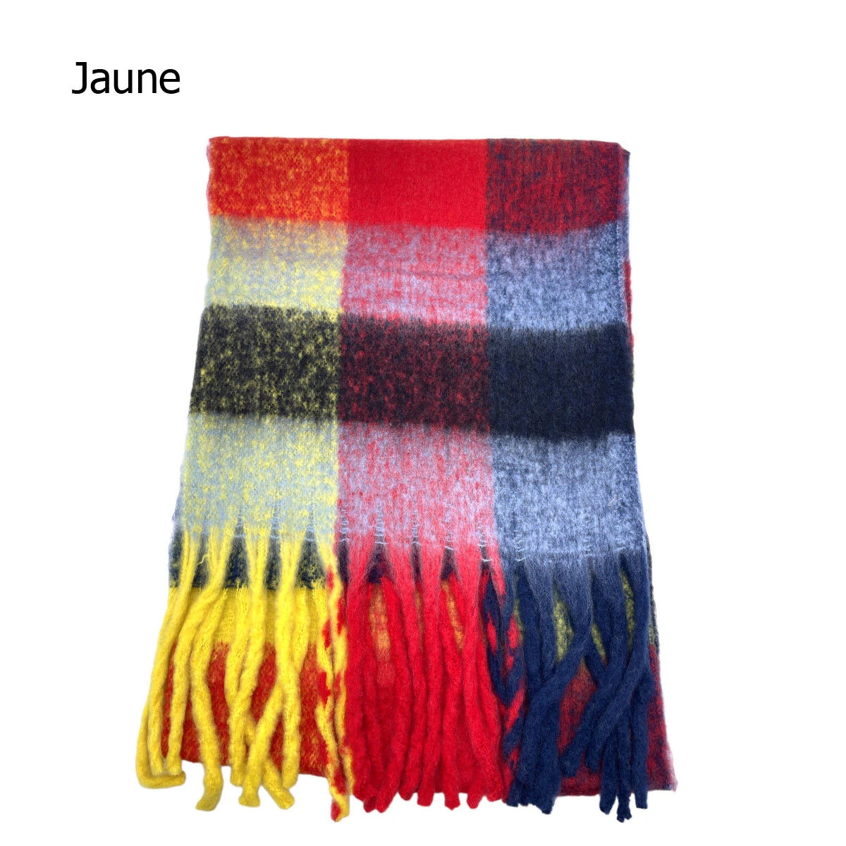 Écharpe épaisse à Carreaux Avec Franges - 15 Couleurs 6 Écharpe épaisse à Carreaux Avec Franges - 15 Couleurs – Image 4