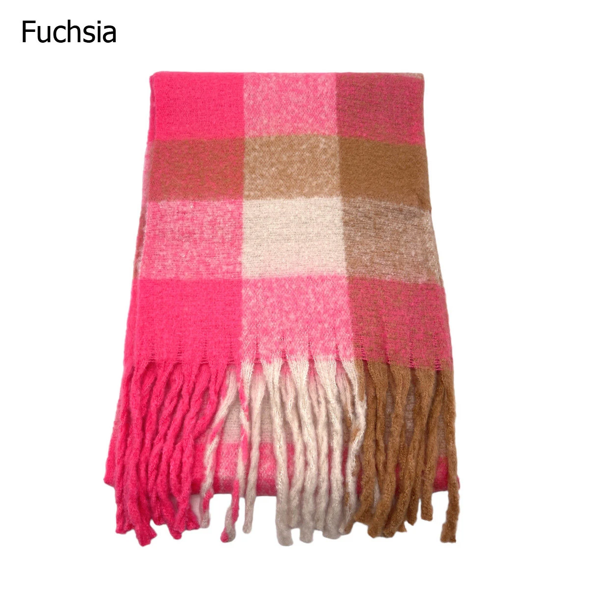 Écharpe épaisse à Carreaux Avec Franges - 15 Couleurs 10 Écharpe épaisse à Carreaux Avec Franges - 15 Couleurs – Image 8