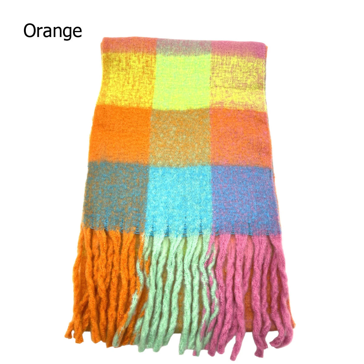 Écharpe épaisse à Carreaux Avec Franges - 15 Couleurs 12 Écharpe épaisse à Carreaux Avec Franges - 15 Couleurs – Image 10