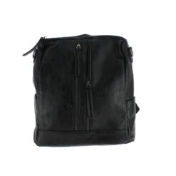 Sac à Dos Noir Avec Poches à Zip Vertical Sur Le Devant