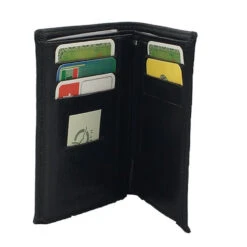 Portefeuille à 2 Volets En Cuir Noir Avec Protection Anti Fraude