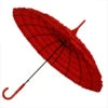 Parapluie Pagode De Couleur Rouge Orné Avec De Froufrous -Accessoires De Mode product 10603588hd